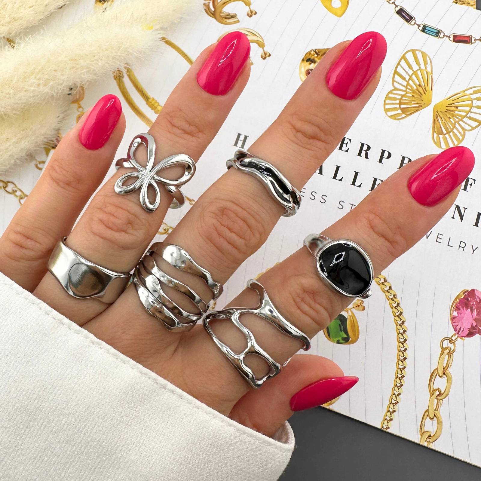 butterfly Ring, Stainless Steel