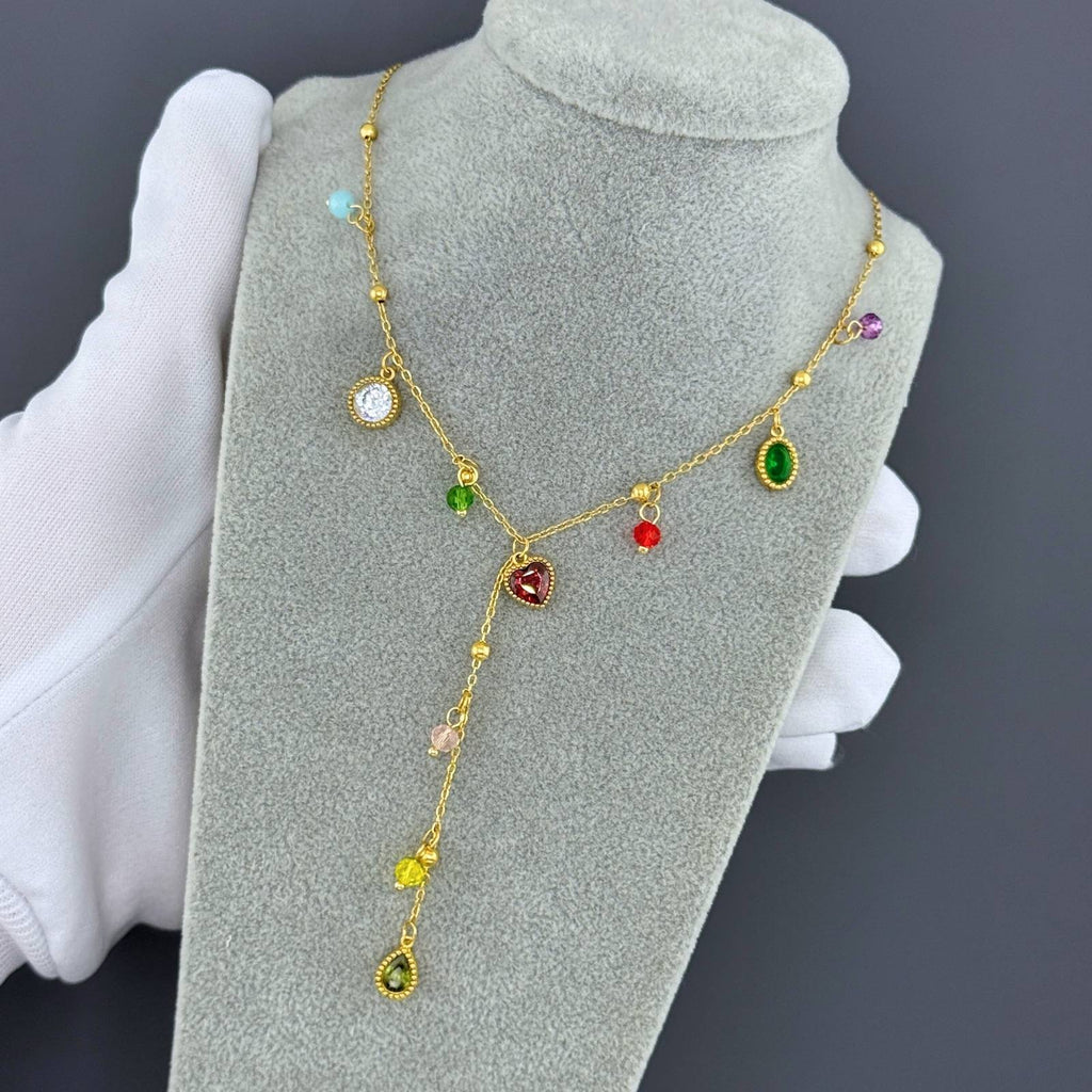 Necklace, 18K Gold Plated Steel