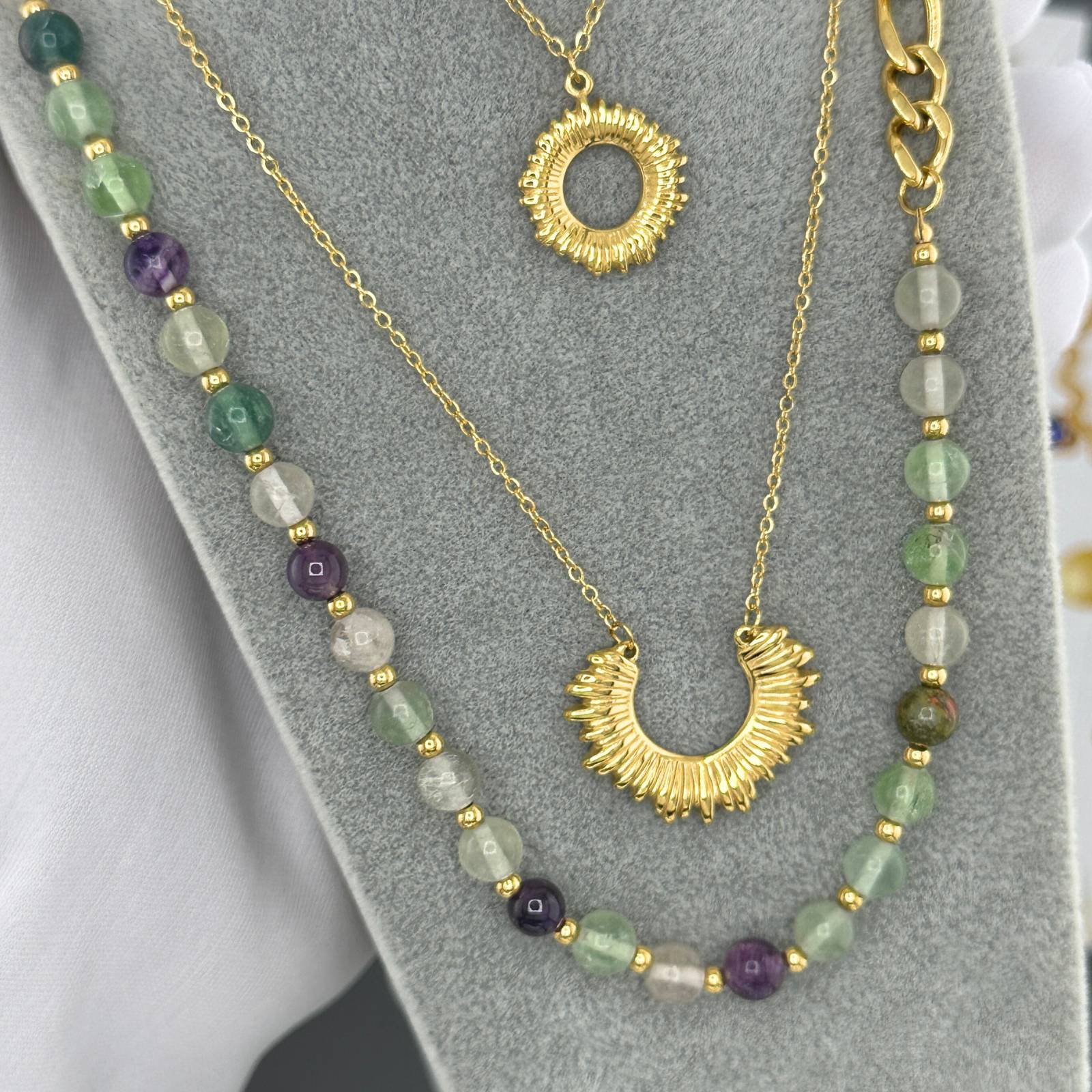 Necklace, 18K Gold Plated Steel