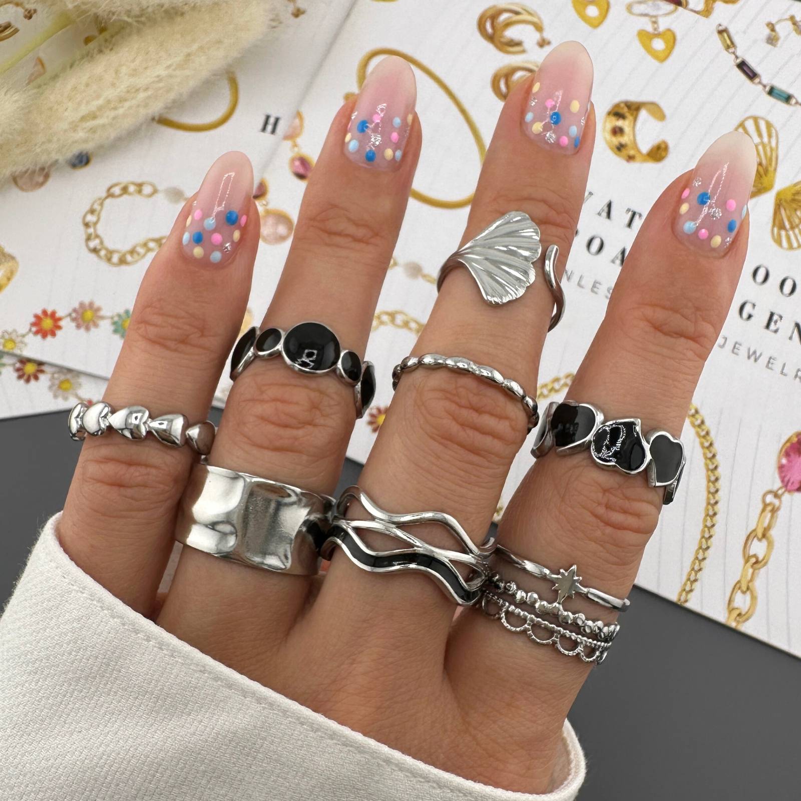 Hearts Ring, Stainless Steel