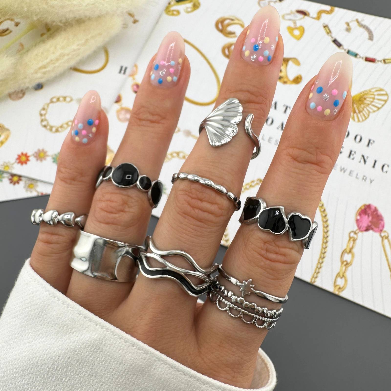 Hearts Ring, Stainless Steel