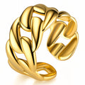 Ring, 18K Gold Plated Steel