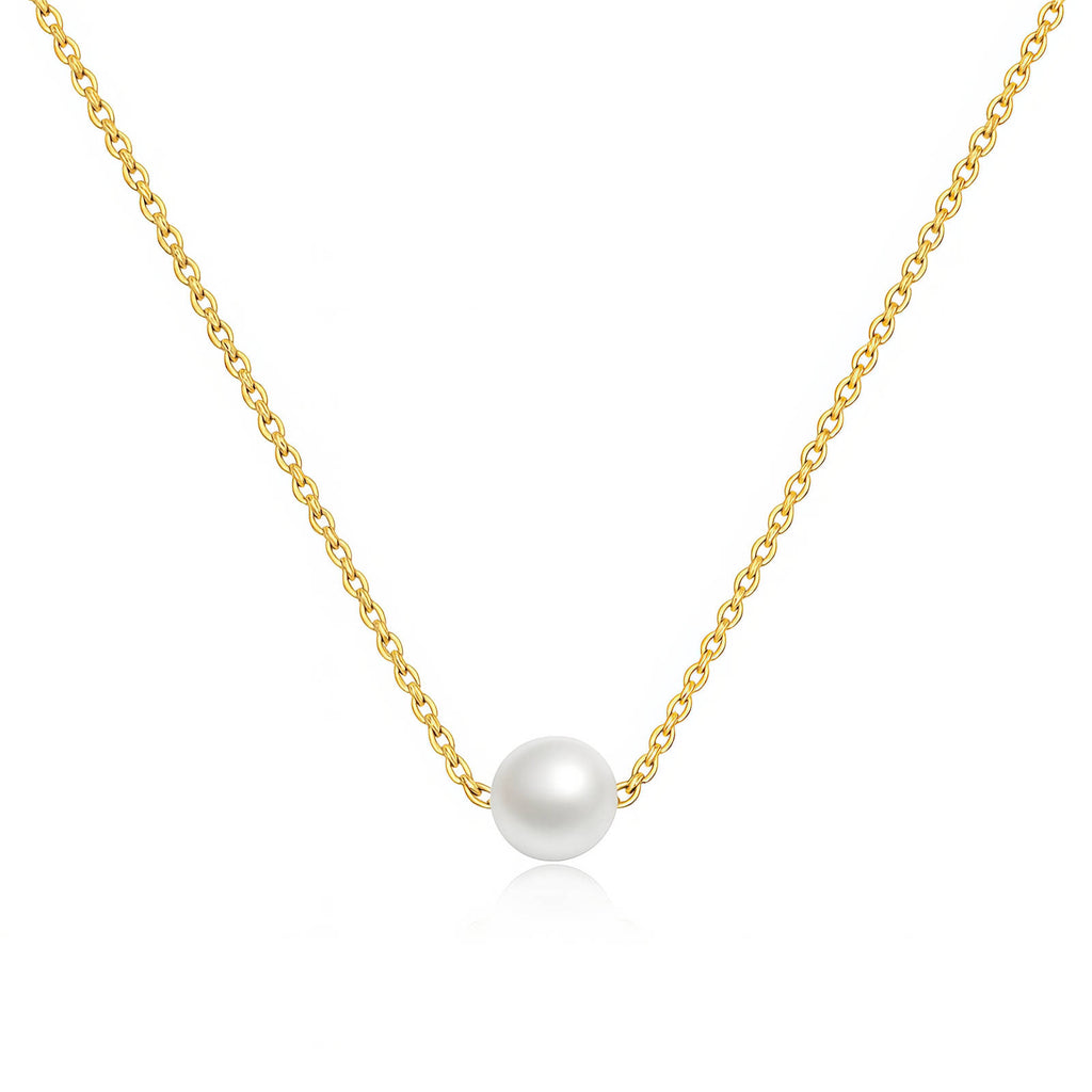 Necklace, 18K Gold Plated Steel