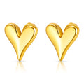 Hearts Earrings, 18K Gold Plated Steel