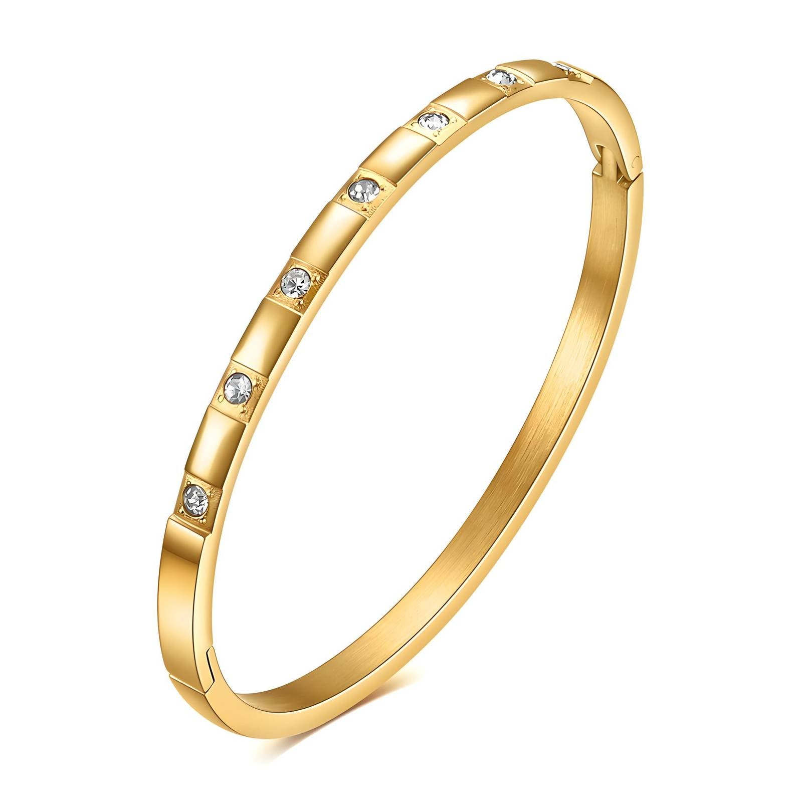 Bracelet, 18K Gold Plated Steel