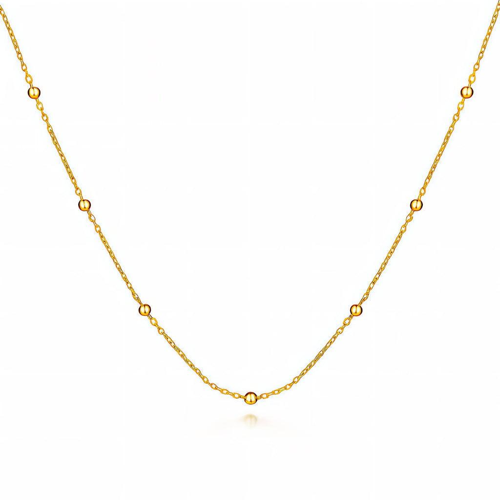 Necklace, 18K Gold Plated Steel