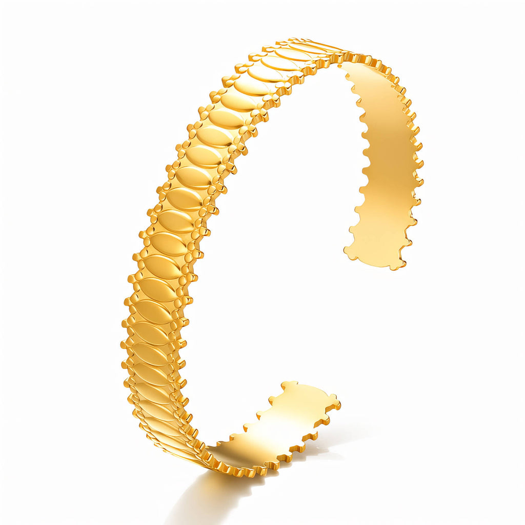 Bracelet, 18K Gold Plated Steel