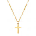 Crosses Necklace, 18K Gold Plated Steel