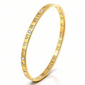 Bracelet, 18K Gold Plated Steel