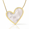 Heart Necklace, 18K Gold Plated Steel