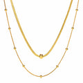 Necklace, 18K Gold Plated Steel