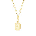 Flower Necklace, 18K Gold Plated Steel