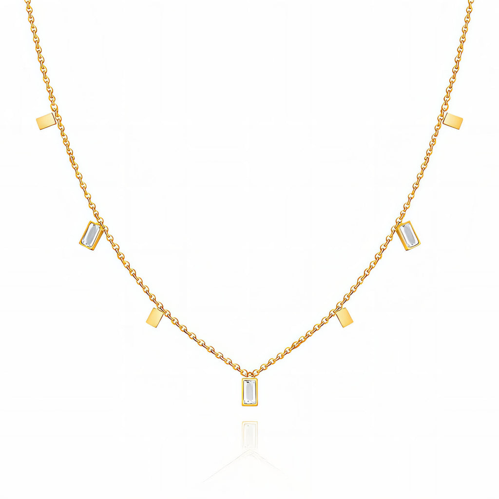 Necklace, 18K Gold Plated Steel