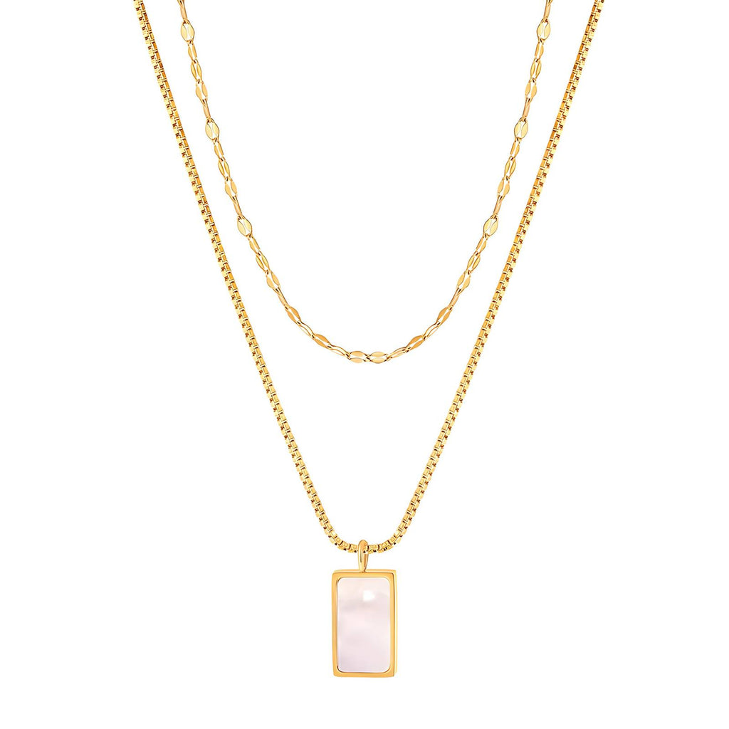 Necklace, 18K Gold Plated Steel