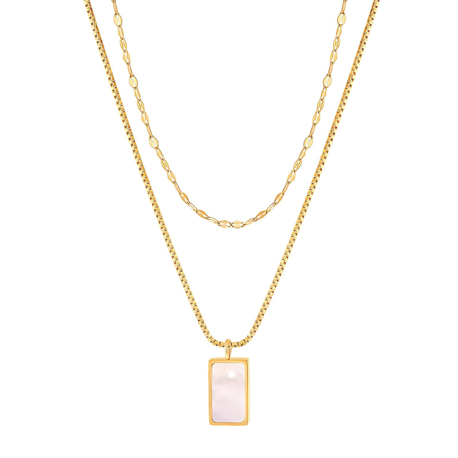 Necklace, 18K Gold Plated Steel