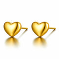 Hearts Earrings, 18K Gold Plated Steel