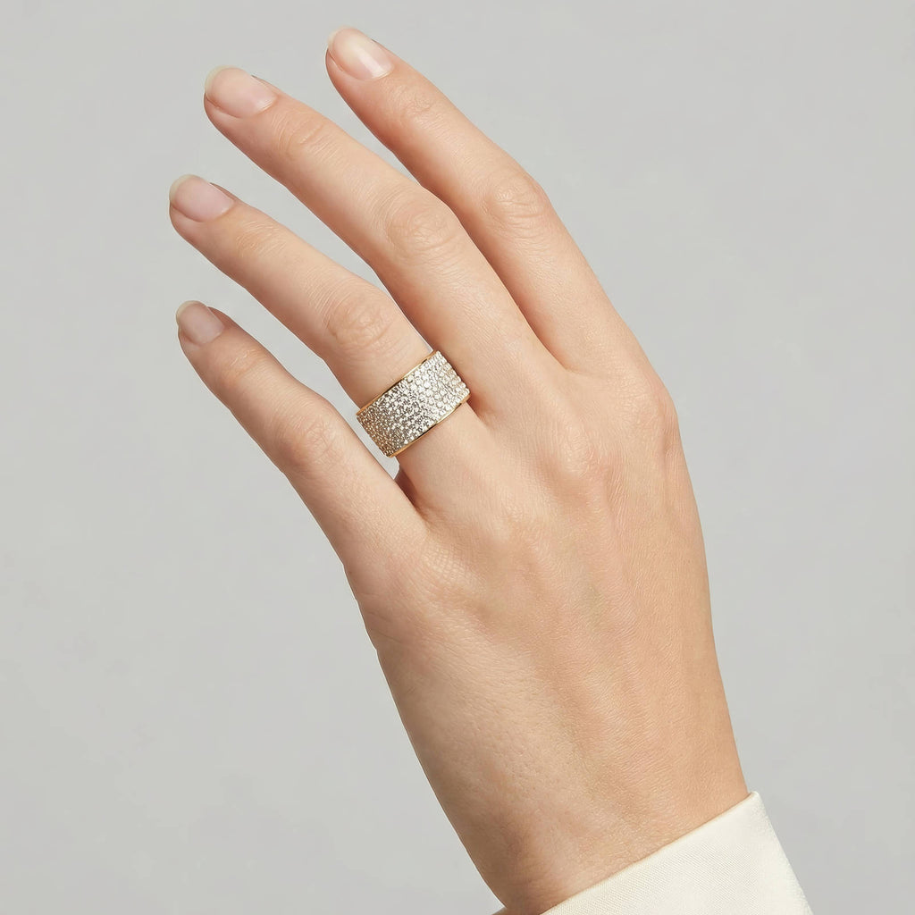 Ring, 18K Gold Plated Steel