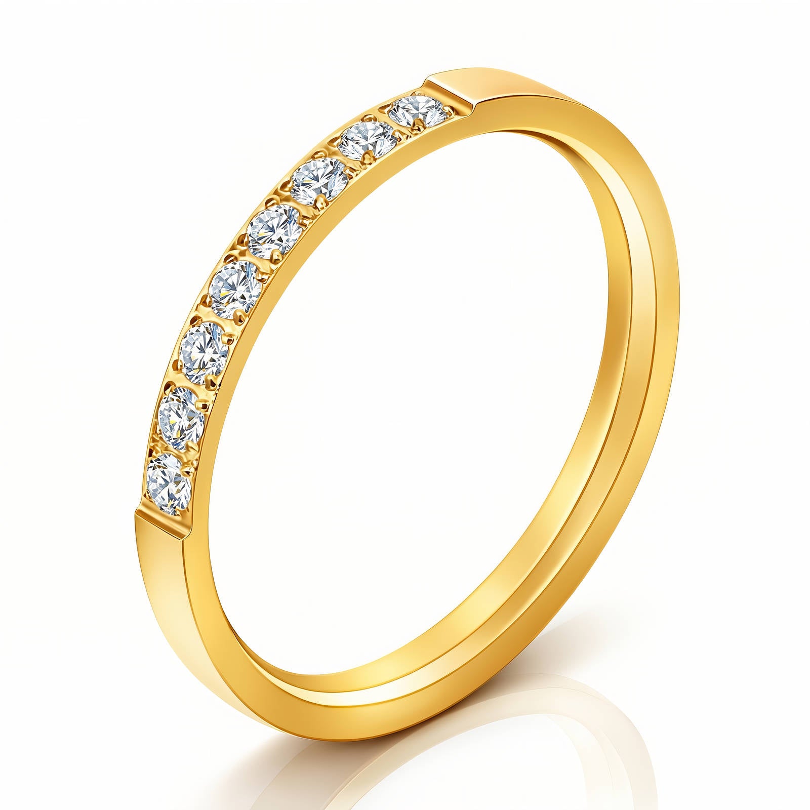 Ring, 18K Gold Plated Steel