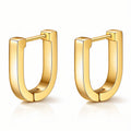 Earrings, 18K Gold Plated Steel