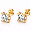 Earrings, 18K Gold Plated Steel