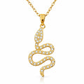 Snake Necklace, 18K Gold Plated Steel