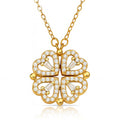 Flower Necklace, 18K Gold Plated Steel