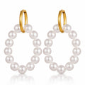 Earrings, 18K Gold Plated Steel