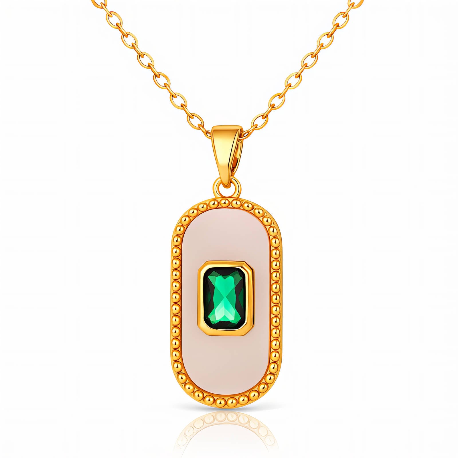 Necklace, 18K Gold Plated Steel