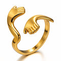 Ring, 18K Gold Plated Steel