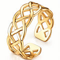 Ring, 18K Gold Plated Steel