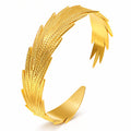 Leaf Bracelet, 18K Gold Plated Steel