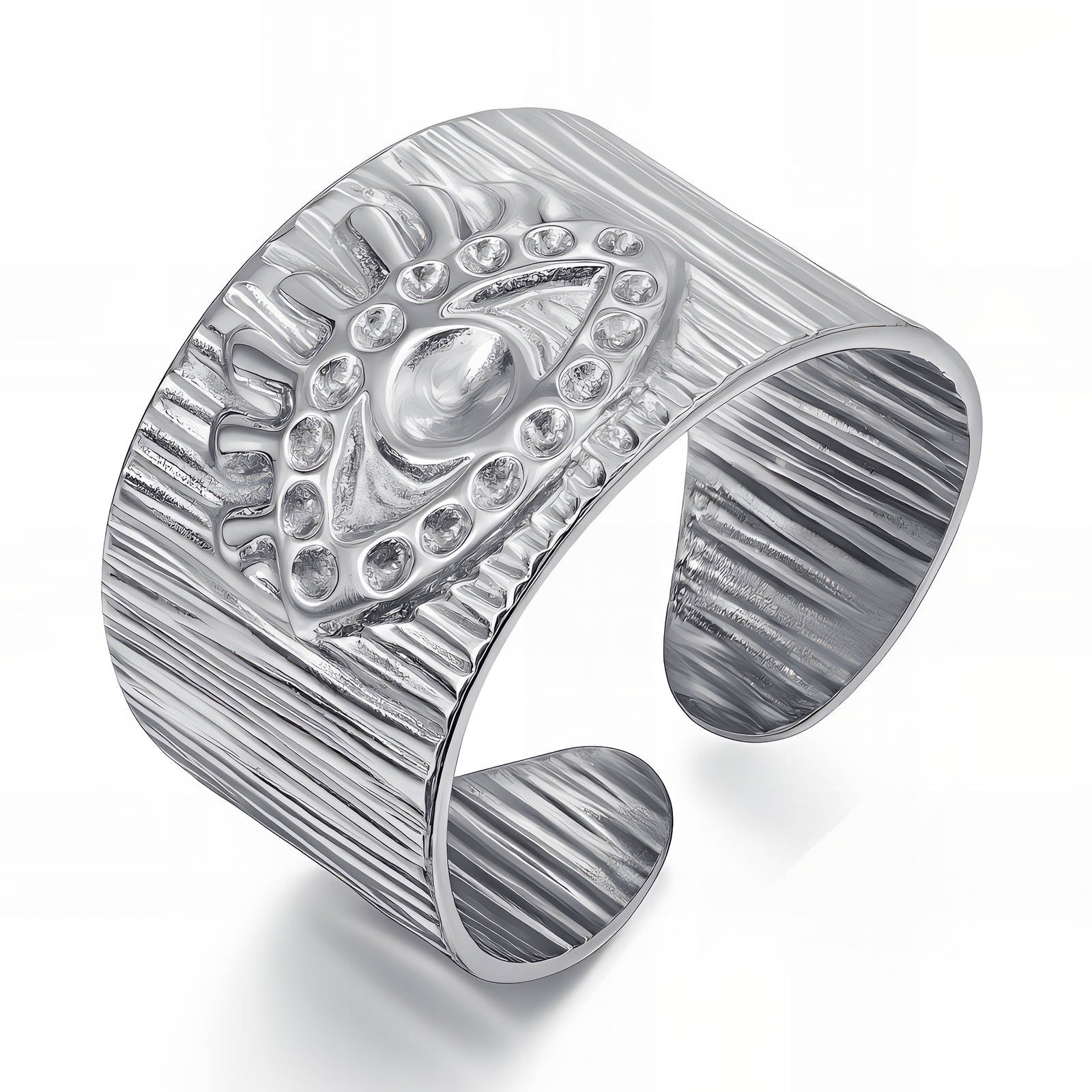 Evil Eye Ring, Stainless Steel