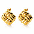 Earrings, 18K Gold Plated Steel