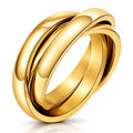 Ring, 18K Gold Plated Steel