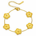 Flower Meadow Bracelet, 18K Gold Plated Steel