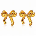 Earrings, 18K Gold Plated Steel