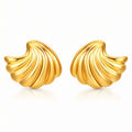 Seashells Earrings, 18K Gold Plated Steel