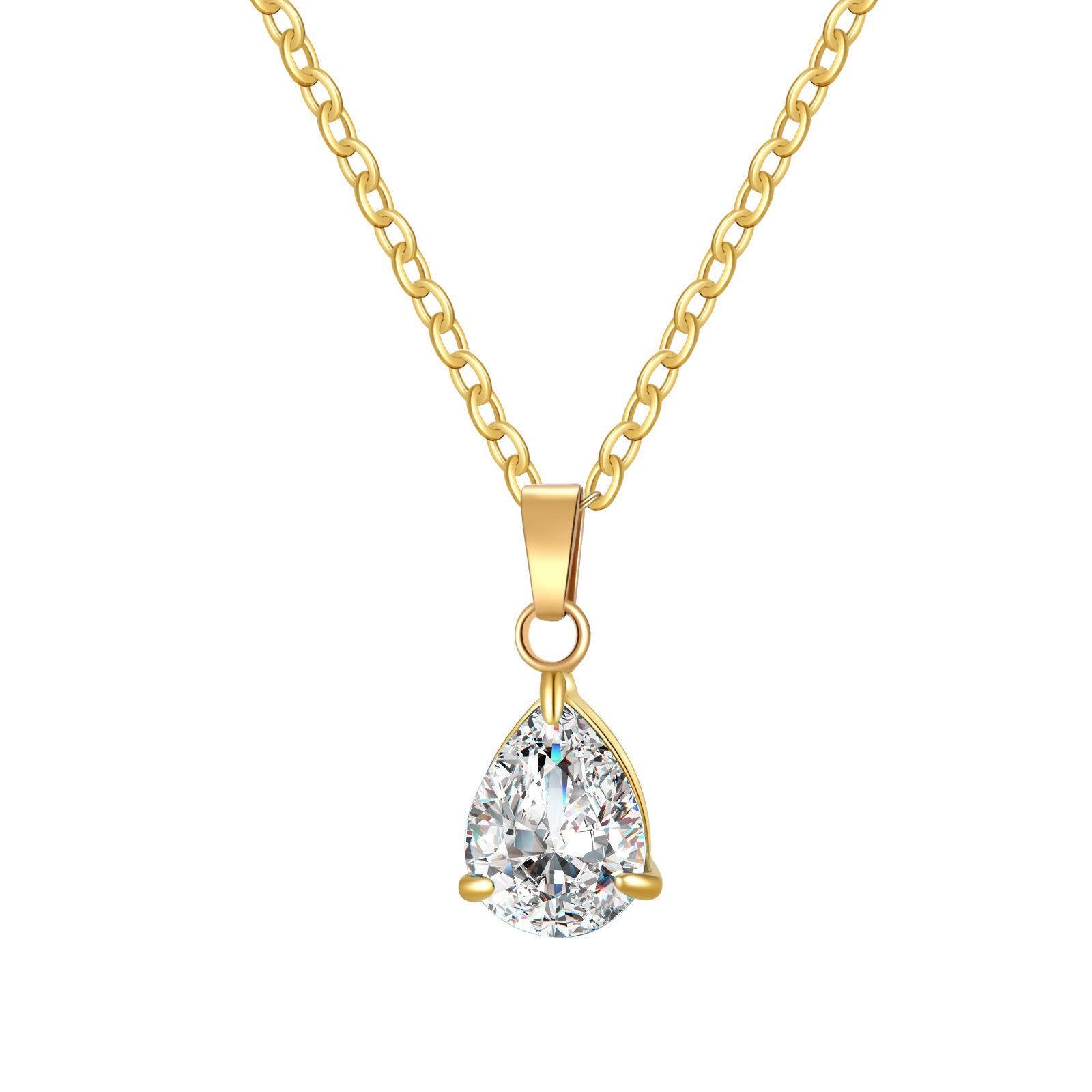 Necklace, 18K Gold Plated Steel