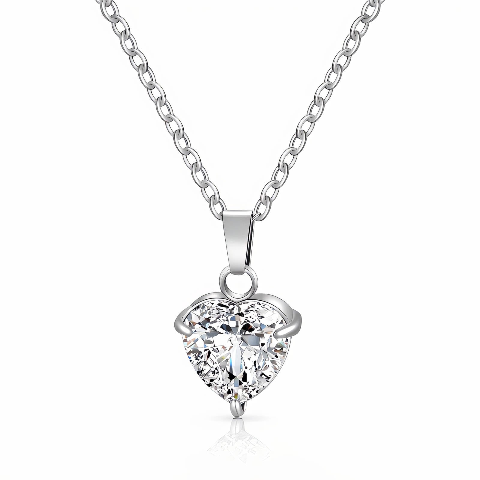 Heart Necklace, Stainless Steel