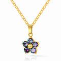 Flower Necklace, 18K Gold Plated Steel