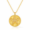 Starfish Necklace, 18K Gold Plated Steel