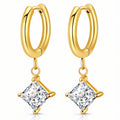 Earrings, 18K Gold Plated Steel