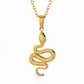 Snake Necklace, 18K Gold Plated Steel