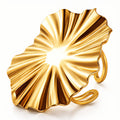 Leaf Ring, 18K Gold Plated Steel