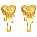 Hearts Earrings, 18K Gold Plated Steel