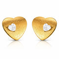 Hearts Earrings, 18K Gold Plated Brass