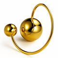 Ring, 18K Gold Plated Steel