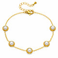 Bracelet, 18K Gold Plated Steel