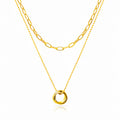 Necklace, 18K Gold Plated Steel