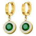 Earrings, 18K Gold Plated Steel
